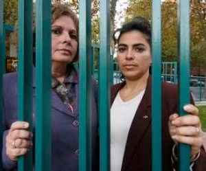 Olga Salanueva y Adriana Pérez, esposas de René González y Gerardo Hernández, dos de los Cinco Héroes cubanos injustamente prisioneros en los Estados Unidos