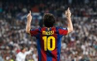 Lionel Messi celebra su gol. Foto Reuters