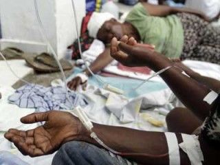 Pacientes de cólera en Haití