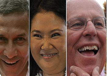 Ollanta Humala, Keiko Fujimori y Pablo Kuczynski