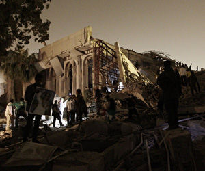 Destrucción de infraestructura en Libia. Foto AFP