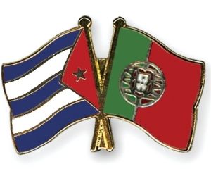 banderas Cuba y Portugal