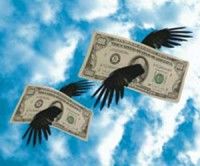 Dólares volando