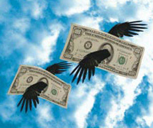 Dólares volando