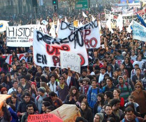 Marcha de estudiantes en Chile