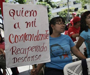 Pueblo venezolona apoya a Chavez