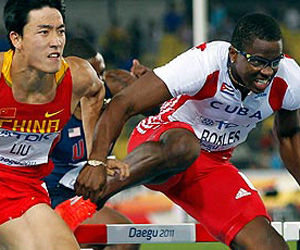 Dayron Robles y Liu Xiang, Mundial de Atletismo Daegu