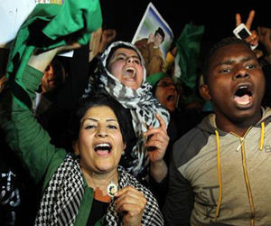 Libios respaldan a Gaddafi