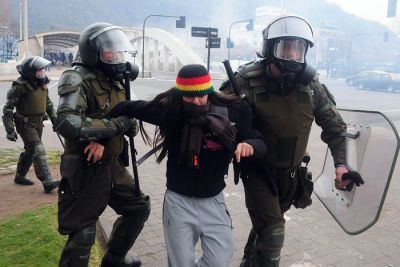 Represión contra estudiantes chilenos