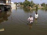Inundaciones en el sur de Pakistán. Foto: EFE