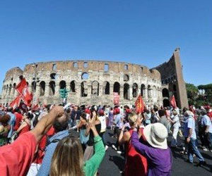 Protestas en Italia