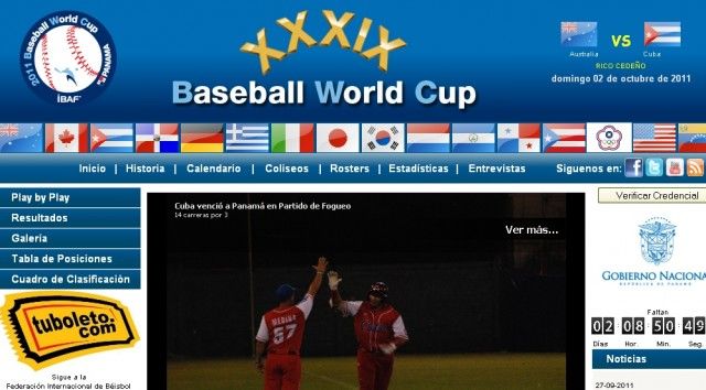Sitio Oficial del Mundial de Beisbol