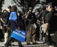 Protestas por la ejecución de Troy Davis. Foto: AFP