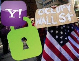 Yahoo bloqueo correos de ocupantes de Wall Street. Foto: AFP