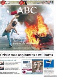 Portada del diario ABC de España