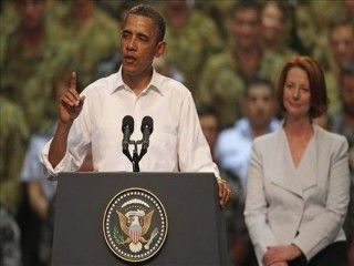 Barack Obama durante su visita a Australia
