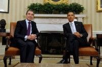 Obama y Rasmussen celebraron reunión en la que concluyeron que la misión en Libia fue efectiva. Foto: EFE