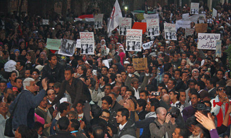 Marcha de mujeres en Egipto contra la represión