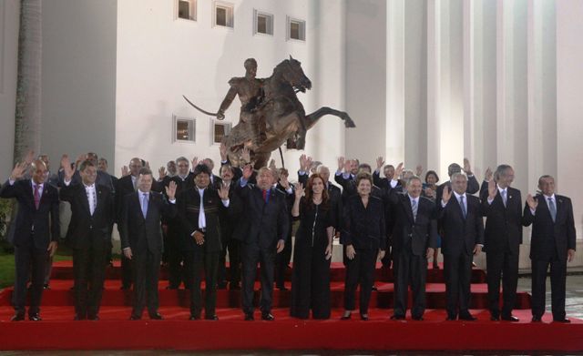 Foto oficial de los Presidentes en la Cumbre de CELAC