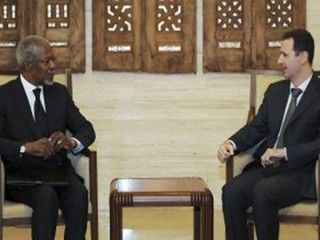 Kofi Annan y Bashar Al Assad