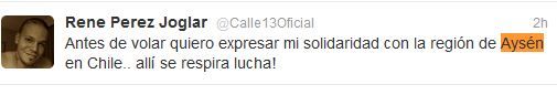 Calle13 apoya Movimiento Social en Aysén