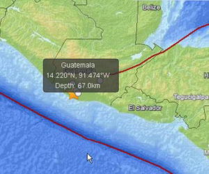 Tres temblores entre 4,6 y 5,4 Richter estremecen El Salvador y Guatemala