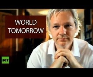 Julian Assange en su programa de entrevistas "El Mundo de Mañana"
