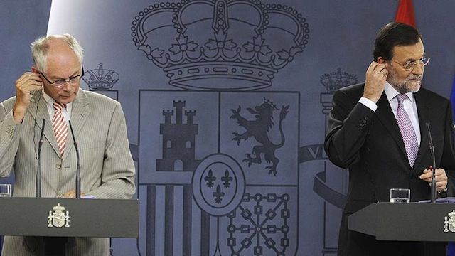 Rajoy y Van Rompuy niegan que estén negociando un nuevo rescate para España.