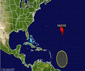 Nadine se convirtió en el octavo huracán de la temporada en el Atlántico