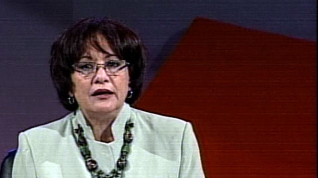 Arleen Rodríguez Derivet, conductora del programa Mesa Redonda de la Televisión Cubana
