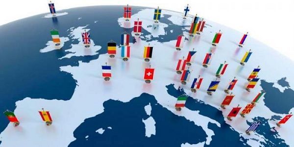 Los 28 estados miembros de la Unión Europea. Fotomontaje tomado de www.mooremarket.es 