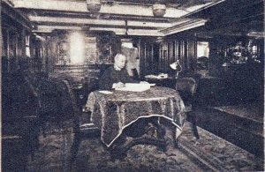 Salón del camarote del capitán Sigbee. Allí se encontraba cuando ocurrió la explosión. Foto: Bohemia
