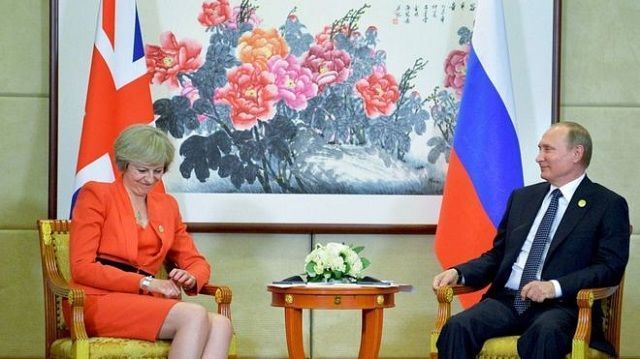 Theresa May y Vladímir Putin