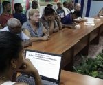 Debate sobre Proyecto de Constitución de la República en el colectivo obrero de la UEB Augusto César Sandino, en el Cerro, en La Habana, Cuba, el 20 de agosto de 2018.