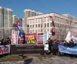 Miembros del Comité ucraniano "Stop al Bloqueo" realizaron el mitin: ¡Manos Fuera de Venezuela!